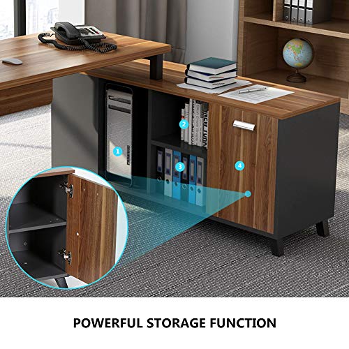 image for L-Shaped Desk, Tribesigns Large Executive Office Desk Computer Table W
