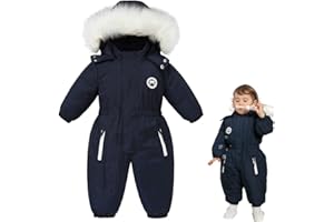 UVIPC Toddler One Piece Snowsuits Ski Suits Winter Waterproof Coats Jackets Jumpsuits for Kids Boys and Girls 2T-5T
