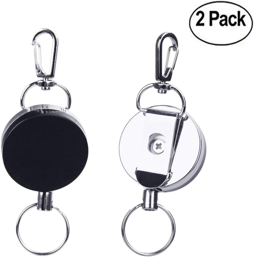 Badge Reel, Metal Retractable Badge Reel Heavy Duty