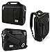 Jet Black El Prado Backpack and Messenger Bag for Microsoft Surface Book 13.5 & Surface Pro 4 14 inch Laptops + USB Mouse + 4GB Thumbdrive + 7 Port USB Hub