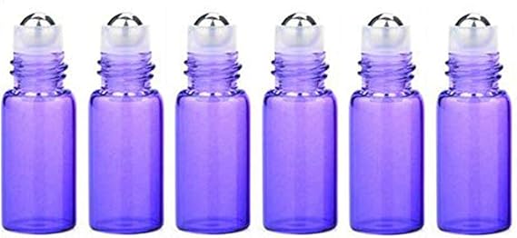 Paquete de 6 botellas de aceite esencial de 3 ml de vidrio