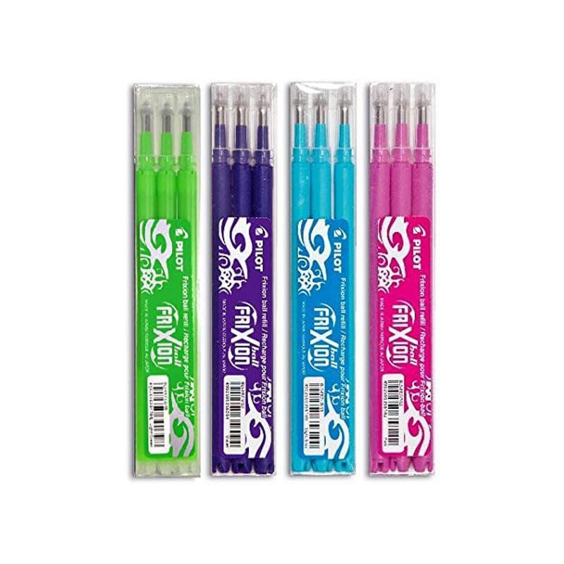 Pilot FriXion Rollerball Pens - 4 Refill Packs of 3 Sortiert Zusatzfarben 1