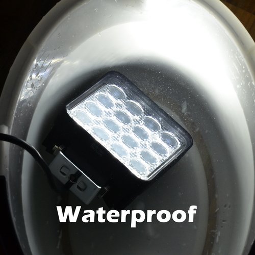 1pc Flood Wide Angle Beam Square 35W 2800lm High Power Work Light for Tractor Truck ATV 4WD Off Road Vehicle Driving Fog Lamp- 12V & 24V Universal