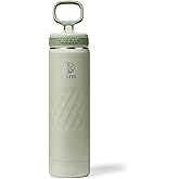 Takeya Sport 22 oz Triple-Insulated Stainless Steel Water Bottle, Straw Lid – Leakproof, Sweatproof, BPA-Free, Keeps Drinks Cold 36 Hrs, Hot 14 Hrs – Eucalyptus