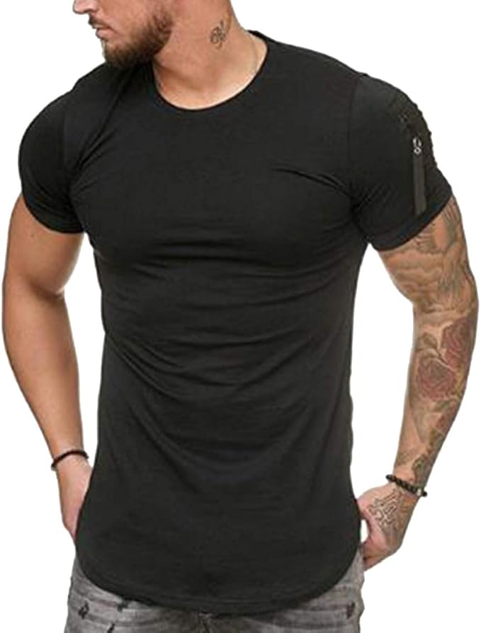 white short sleeve shirt muscle fit