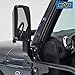 EAG 07-18 Jeep Wrangler JK Reflection Mirrors with Pillar Post Relocation Brackets