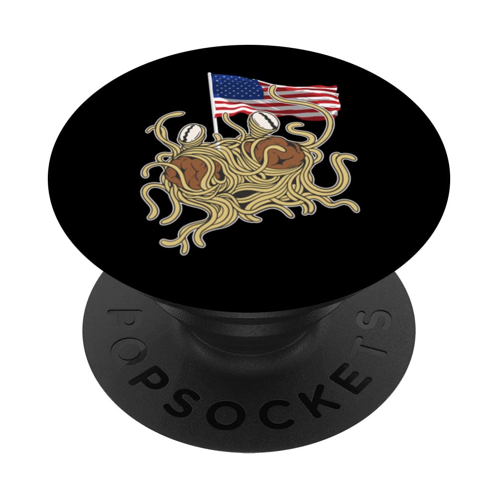 Flying Spaghetti Monster American Flag USA Pastafari FSM PopSockets Swappable PopGrip