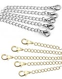 Necklace Extenders 6 Pack of Gold & Silver Tone Lobster Clasp extensions for necklaces and bracelets