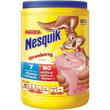 Nestle Nesquik Strawberry with essential vitamins 48.7 oz.