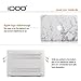 iDOO Matte Rubber Coated Soft Touch Plastic Hard Case for MacBook Air 13 inch Model A1369 and A1466 White Marble