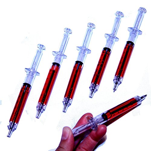 Dazzling Toys Novelty Fake Needle Syringe Pens Halloween Costume