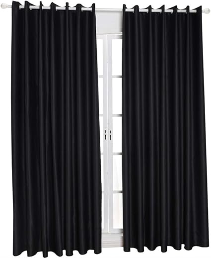 Amazon 遮光カーテン 1級 カーテン ドレープカーテン 保温カーテン おしゃれ 北欧 遮熱 ポリエステル100 遮光 小窓 寝室 カーテン セット 防寒 断熱カーテン 断熱 Uvカット リビング用 ブラック 幅100cm 丈130cm カーテン オンライン通販