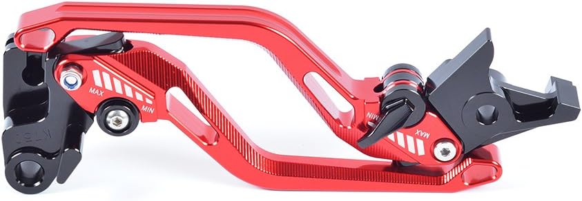 Tencasi Red CNC New Long Rhombus Hollow Adjustable Brake Clutch Lever for Ducati Diavel/Carbon/XDiavel/S 2011-2018, STREETFIGHTER 848 2012-2015, MONSTER 1200 2014