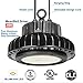 Adiding LED High Bay Warehouse Lighting, 150W (600W HID/HPS equivalent) UFO High Bay Light Fixture Lumileds LED Chips 19500 Lumens 5000K 1-10V Dimmable MeanWell Driver for Garage Workshop DLC UL Black