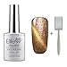QIMISI Magnetic 3D Cat Eye Gel Polish Soak Off UV LED Nail Art Manicure Varnish Free Magnet 9913 Pearl Champagne with Gold Eye