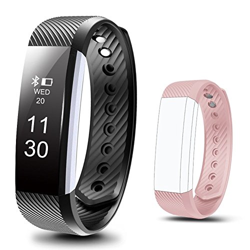 BEARTWO Fitness Tracker, Smart Bracelet IP67 Waterproof Bluetooth Smart Remote Self-Timer Smart Watch Activity Tracker Calorie Counter Wireless Sport Sleep Monitor For Smartphones