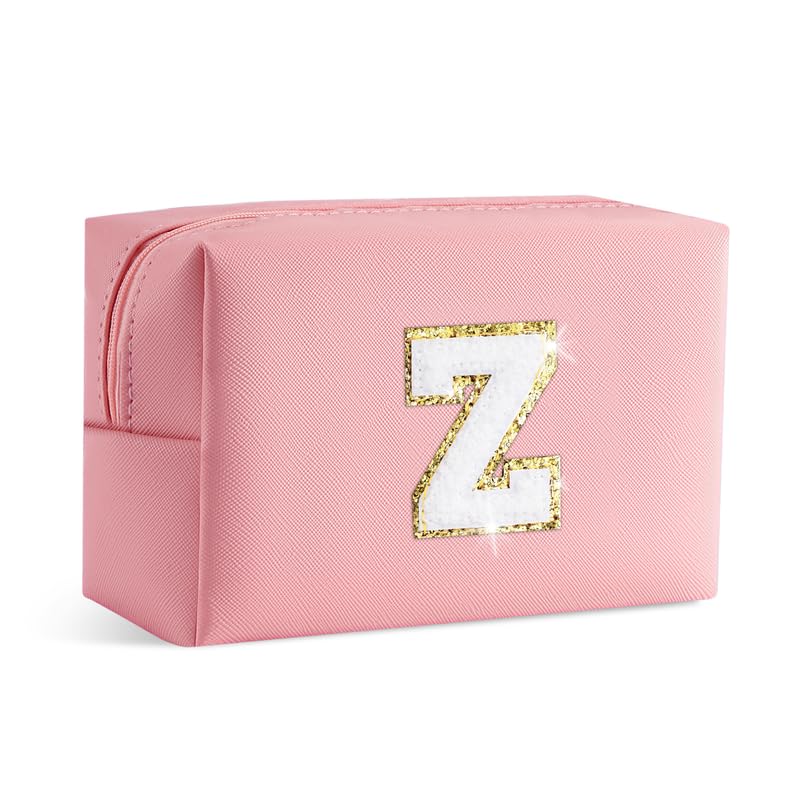 SEFORICO Small Makeup Bags for Women - Waterproof Leather Cosmetic Bag A-Z Personalized Bag Portable Travel Women's Purse Girls Gifts — image 1