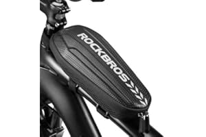 ROCKBROS Bike Bag Front Frame Bag Bicycle Top Tube Bag EVA Shell Water-Resistant Mountain Bike Storage Pouch Shockproof for B