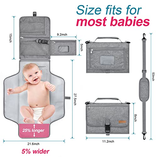 SIMBOOM Portable Changing Pad, Foldable Baby Diaper Changing Mat for