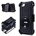ULAK iPhone 6s Case, iPhone 6 Case Belt Clip Holster Kickstand Heavy Duty Rugged Shockproof Protective Case with Built-in Rotating Swivel Belt Clip Holster Cover for iPhone 6/6S 4.7inch (Black)