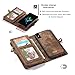 AKHVRS iPhone Xs Wallet Case,Handmade Premium Cowhide Leather Wallet Case & Zipper Wallet Case Cover [Magnetic Closure] Detachable Magnetic Case with Card Slots for 5.8