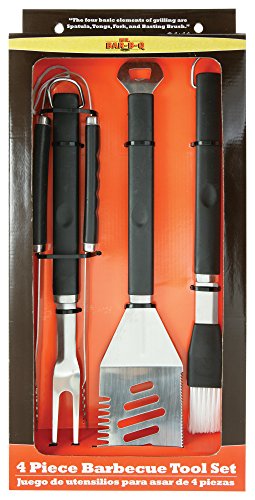 Mr. Bar-B-Q, Inc. 02466Y Plastic Finger Grip 4-Piece Tool Set