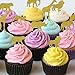 Gold Glitter Jungle Safari Animal Cupcake toppers Elephant Giraffe Rhino Lion Tiger Monkey for Jungle safari Baby Shower Birthday Party Supplies Decorations 24 Counts