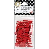 Canvas Corp Mini Clothespin 25-Pack: Red