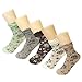 Wrapables Women’s Vintage Floral Posies Socks (Set of 5)