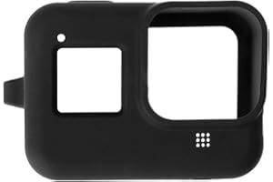 Shockproof Silicone Protective Case with Adjustable Neck Strap Compatible with Hero 8, Full-Access Design for Action Camera, 