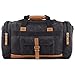 Plambag Canvas Duffle Bag, 50L Large Travel Duffel for Overnight Weekend Luggage(Dark Gray)