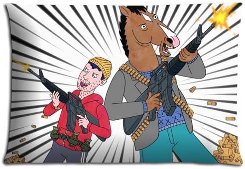 BoJack Horseman Bedding Pillow Shell Cases Pillowcases MACHINE WASHABLE Cotton + Polyester Zippered 16x24 inch 40x60 cm