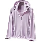 Cromoncent Women's UPF 50+ Sun Protection Jacket Hooded Cooling Shirt Athletic Jacket for Women with Pocket