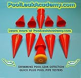 Swimming Pool Leak Detection DYE Testing Cones- Quick Plugs Set of 6