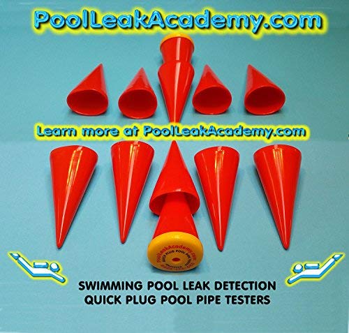 Swimming Pool Leak Detection DYE Testing Cones- Quick Plugs Set of 6