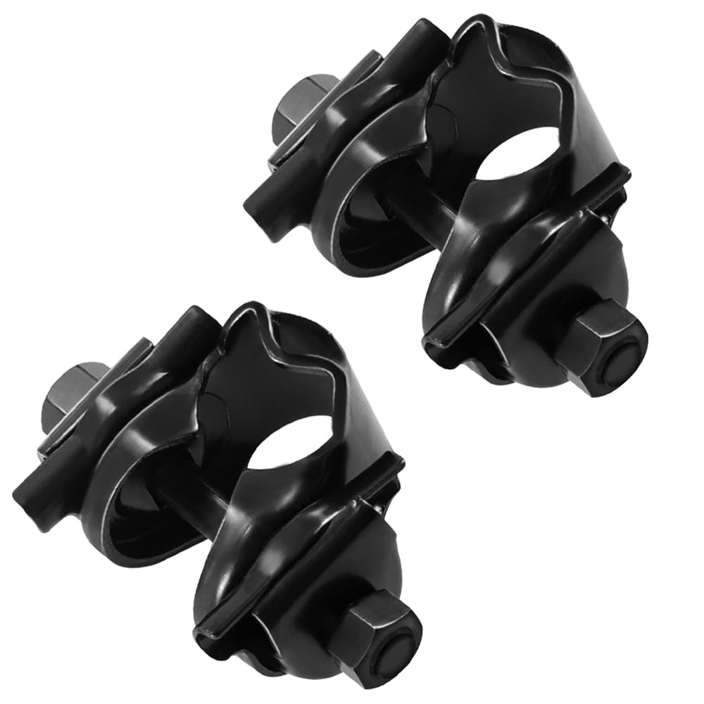 BuuyyBann 2 PCS Bike Seat Post Clamp 25mm Black Carbon Steel Metal Cycling Seat Clamps Bike Saddle Clamp for Standard Rail Saddles