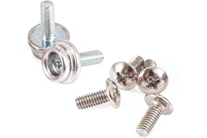 ELLENTAE Stainless Steel Baseball, ice Hockey, Football Helmet Repair kit, Helmet Mask Screw kit, Youth Baseball, Football Helmet Hardware kit, Easy to Install(6PCs)