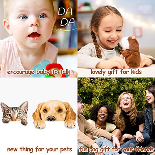 Talking Hamster Plush Interactive Toys, Repeats What You Say Fun Kids Repeating Toy Best Xmas Birthday Gifts for Kids Boys Girls Toddlers