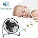 OPOLAR 5-Inch USB Desk Fan, Portable Mini Personal Fan with Two Speed-Settings, Super Quiet, Metal Design, 360° Up and Down, Perfect for Home, Office