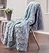 Chanasya Premium Soft Wave Faux Fur Throw Blanket - Soft, Lightweight Reversible Sherpa & Minky Blanket - 50