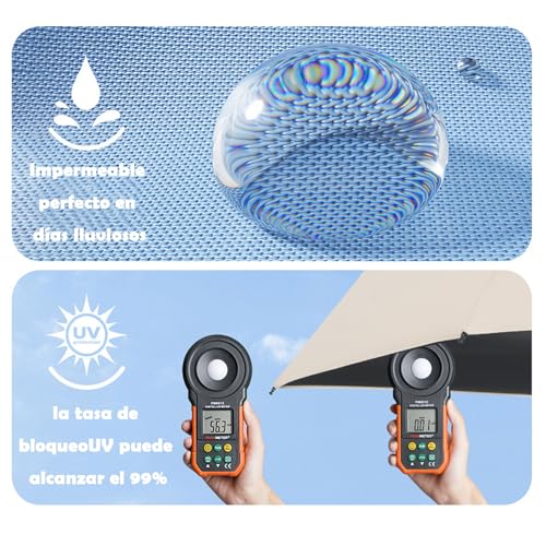 ESRAIN Paraguas de Bolsillo Reforzadopara Lluvia y Sol,Mini Sombrilla Plegable con Protección UV,Resistente al Viento y Lluvia,Tamaño de La Palma,Fácil de Llevar,Ligero y de Pequeño Tamaño