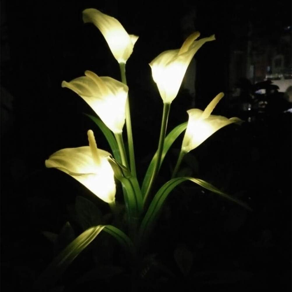 Uonlytech Solar Garten Stake Lights, weiße Zantedeschia Rasen