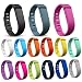 Henoda 11PCS Replacement Bands with Metal Clasps for Fitbit Flex Wireless Activity Sleep Wristband, Set of 11 with 12 Piece Colorful Silicon Fastener Ring