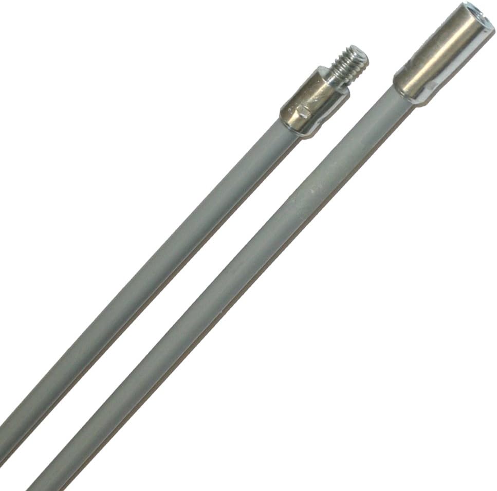 Rutland Products Pellet Stove Brush, 5' Poly Rod, 1/4-20 Thread, Metal & Poly, Gray, 0.95 x 0.95 x 155.26 cm