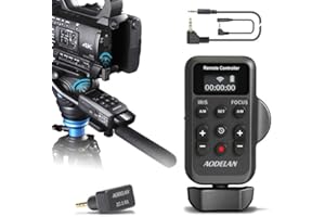 Wireless Camcorder LANC Remote Control for Sony and Canon with 2.5mm Jack or AVR Jack, Video Zoom，Focus, IRIS and Recording W