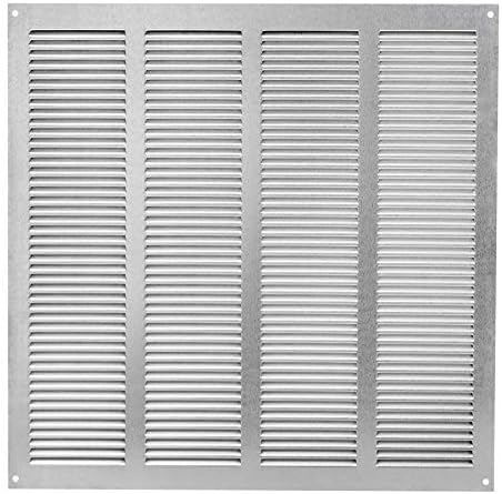 EUROPLAST 400x400 mm Galvanised Metal Air Vent Grille Cover with Insect Mesh