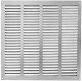 EUROPLAST 400x400 mm Galvanised Metal Air Vent Grille Cover with Insect Mesh