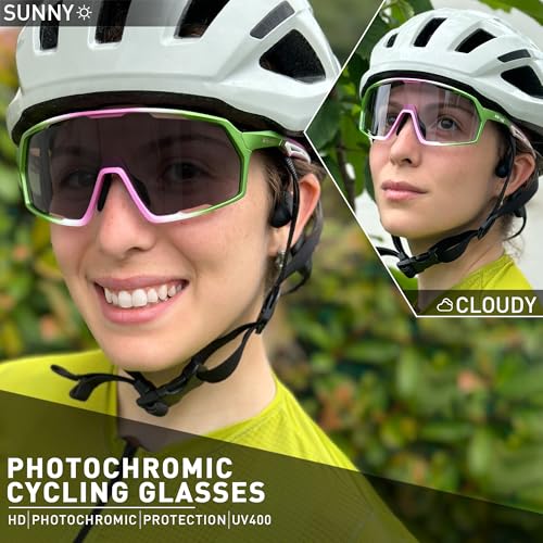 KAPVOE Photochromic Cycling Glasses Men Women Transparent Sports Sunglasses MTB Mountain Bike MTB Bike Cycling K160