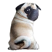 Eden Fghk Simulation pug dog Plush Stuffed Animal Collection Soft emulational pug Plush Toy Doll lifelike pug dog for children girls kids