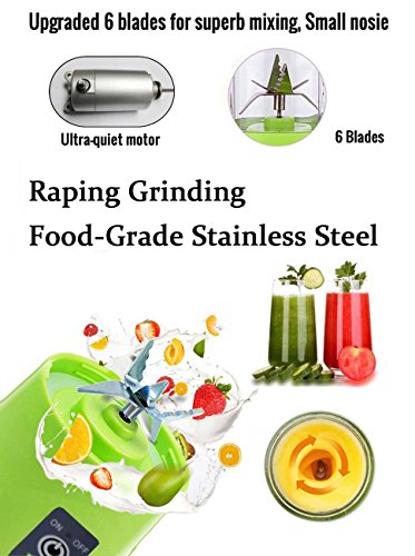 image for Gnker Portable Juicer with Travel Sport Bottle Electric Fruit Blender 